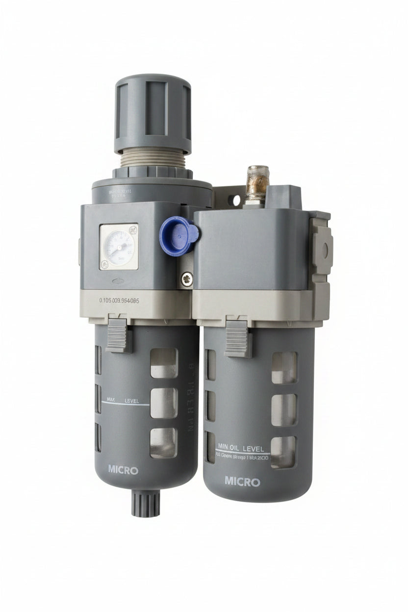 Unidad FRL Micro 1/2" QBM4 con Regulador y Lubricador