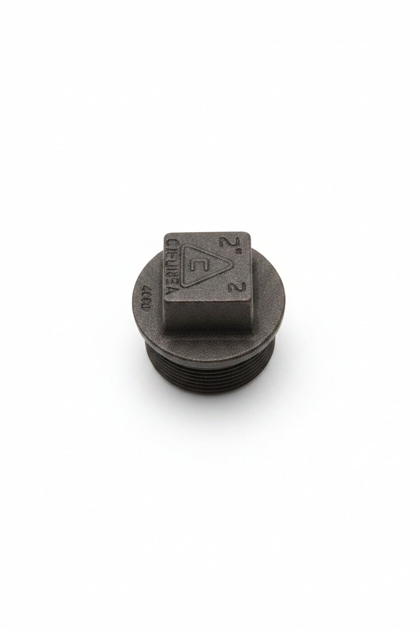 Tapón Macho de Cabeza Cuadrada 2" NPT Hierro Negro