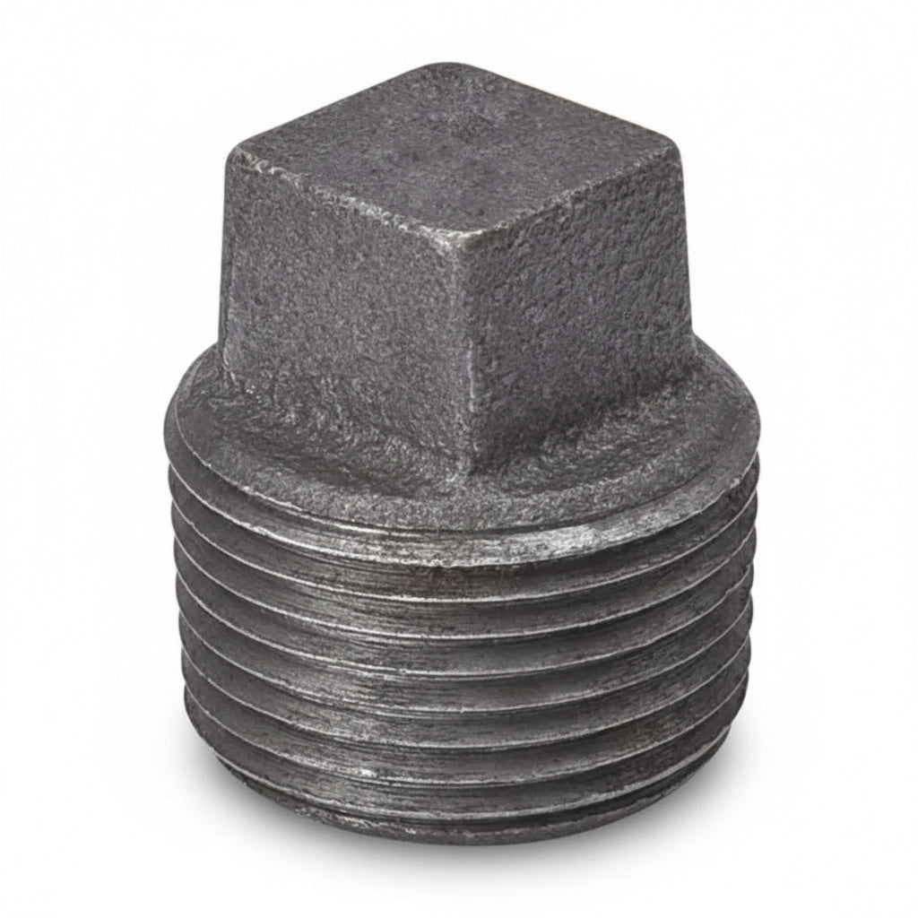 Tapón Macho de Cabeza Cuadrada 3" NPT Hierro Negro