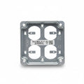 Tapa Metálica 4x4 con Orificios 1/2" para Caja Eléctrica