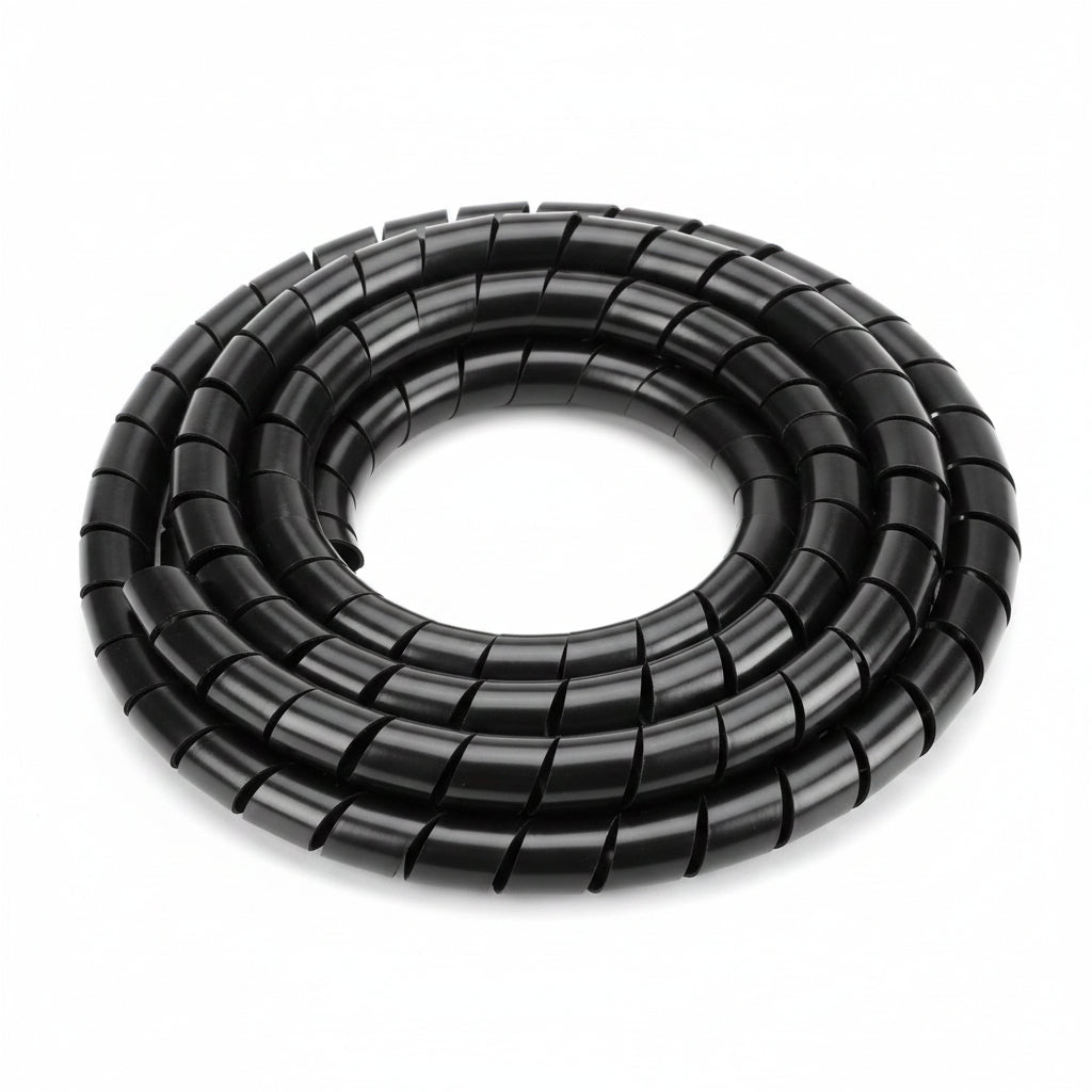 Envoltura Espiral 1/2" Negra 100 ft Protección de Cable