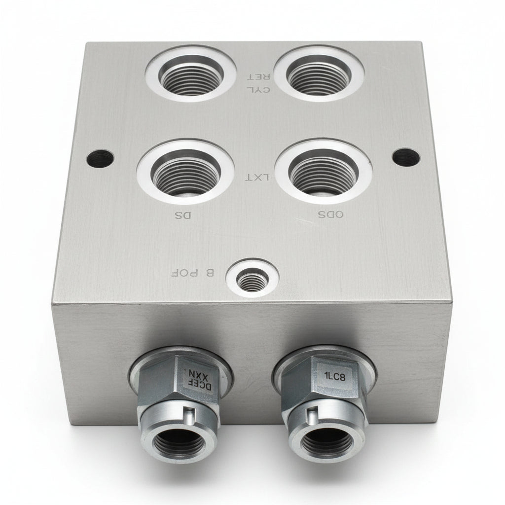 Bloque Manifold Hidráulico de Aluminio para Válvulas Serie 10