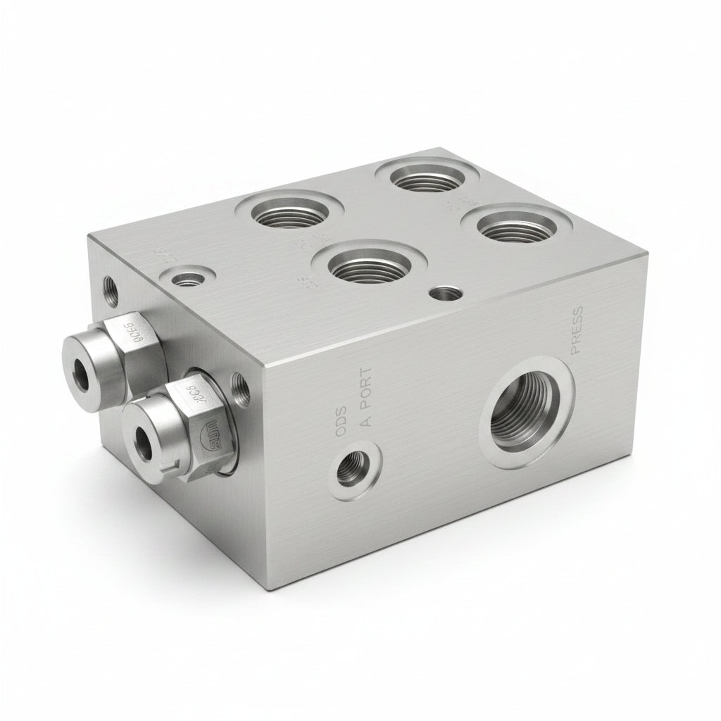 Bloque Manifold Hidráulico de Aluminio para Válvulas Serie 10