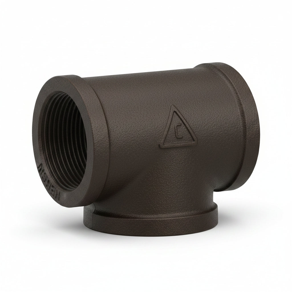 Tee Recta de Hierro Negro 3" NPT Conexión en T