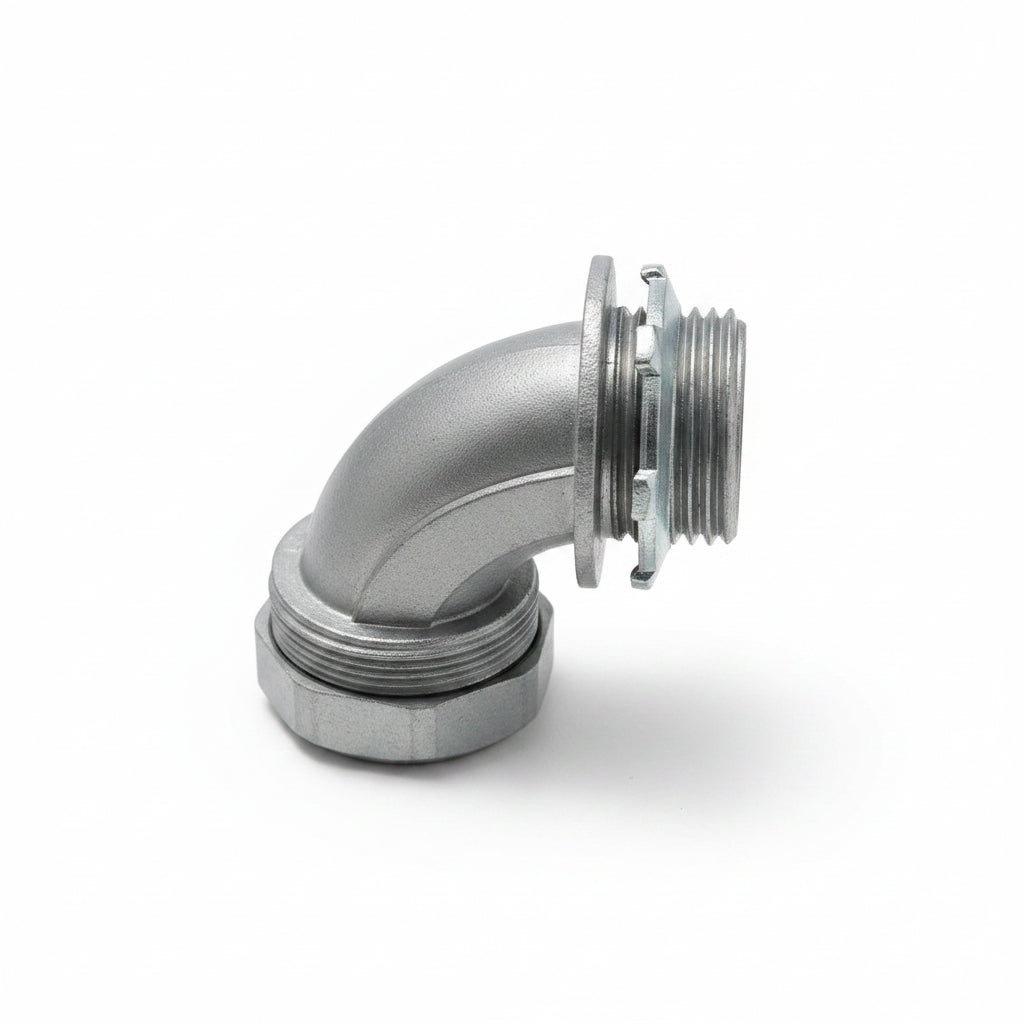 Conector Curvo 90° Liquid-Tight 1" Hermético para Conduit