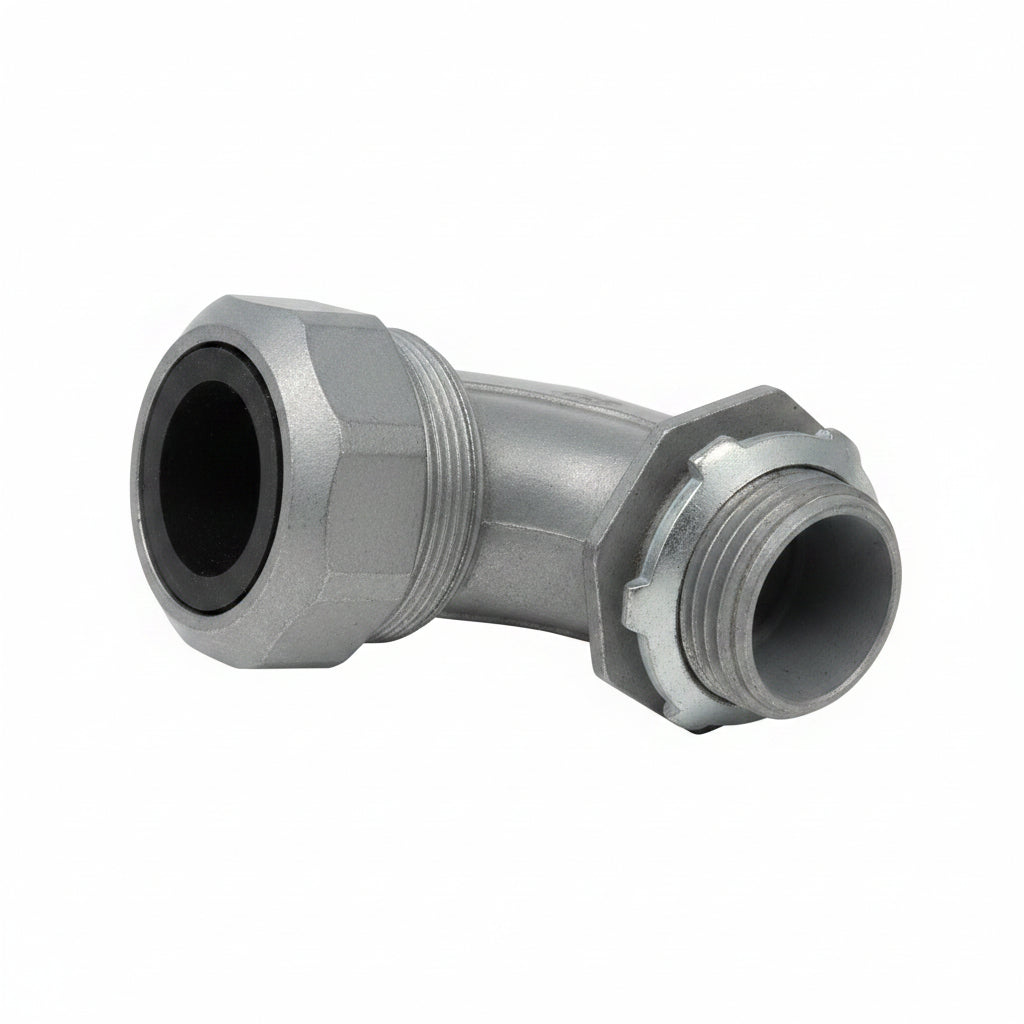 Conector Curvo 90° Liquid-Tight 1" Hermético para Conduit