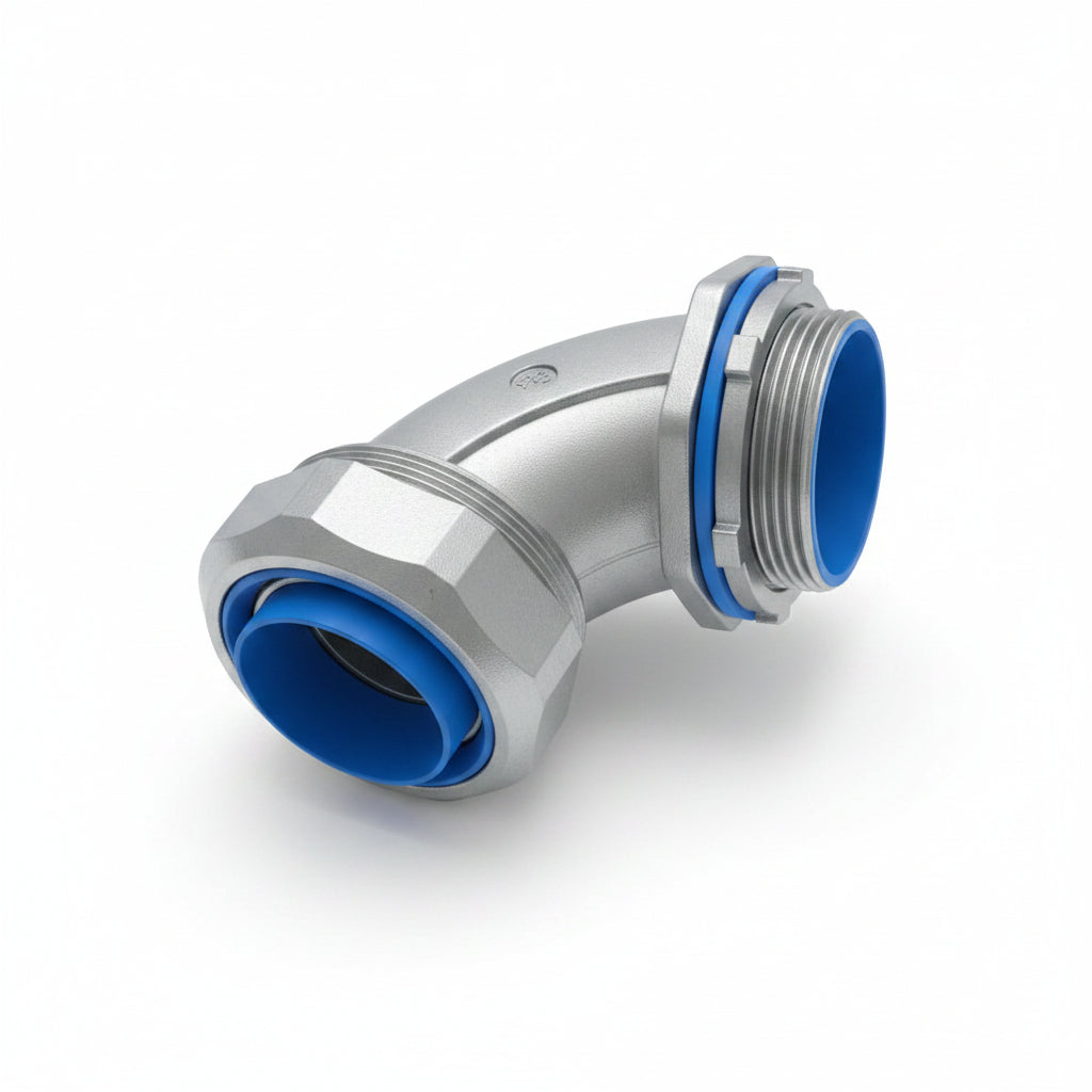 Conector Curvo 90° Liquid-Tight 1 1/2" Hermético para Conduit