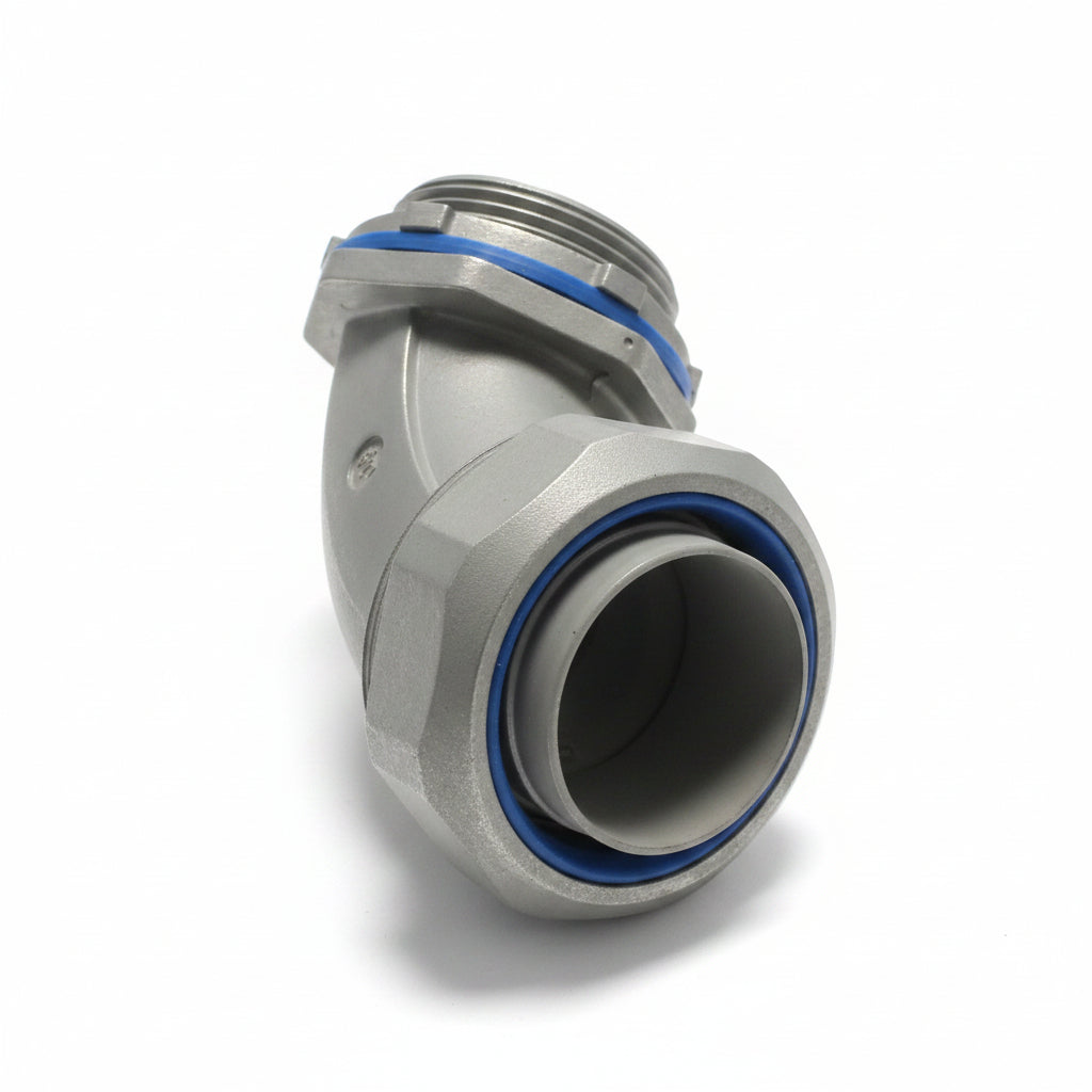 Conector Curvo 90° Liquid-Tight 1 1/2" Hermético para Conduit