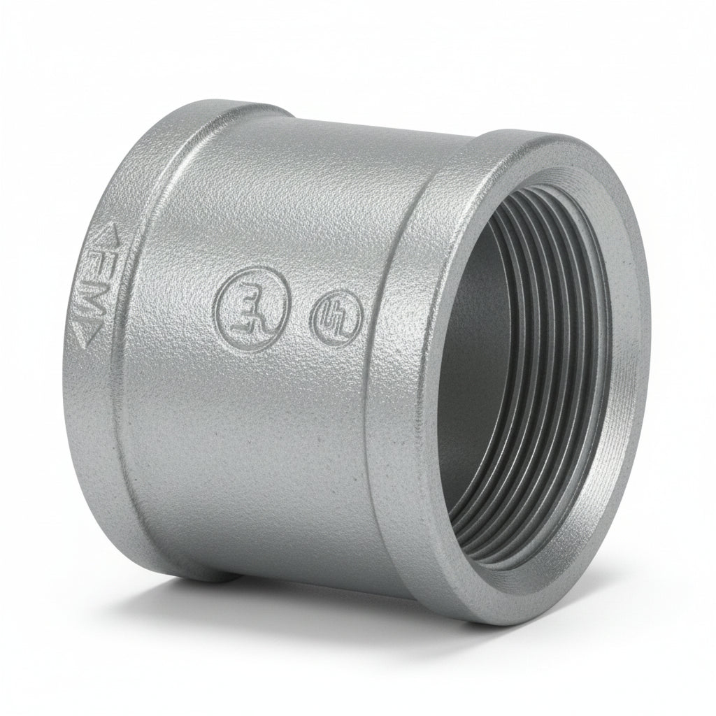 Cople de Acero Galvanizado 3" NPT Unión para Tubería