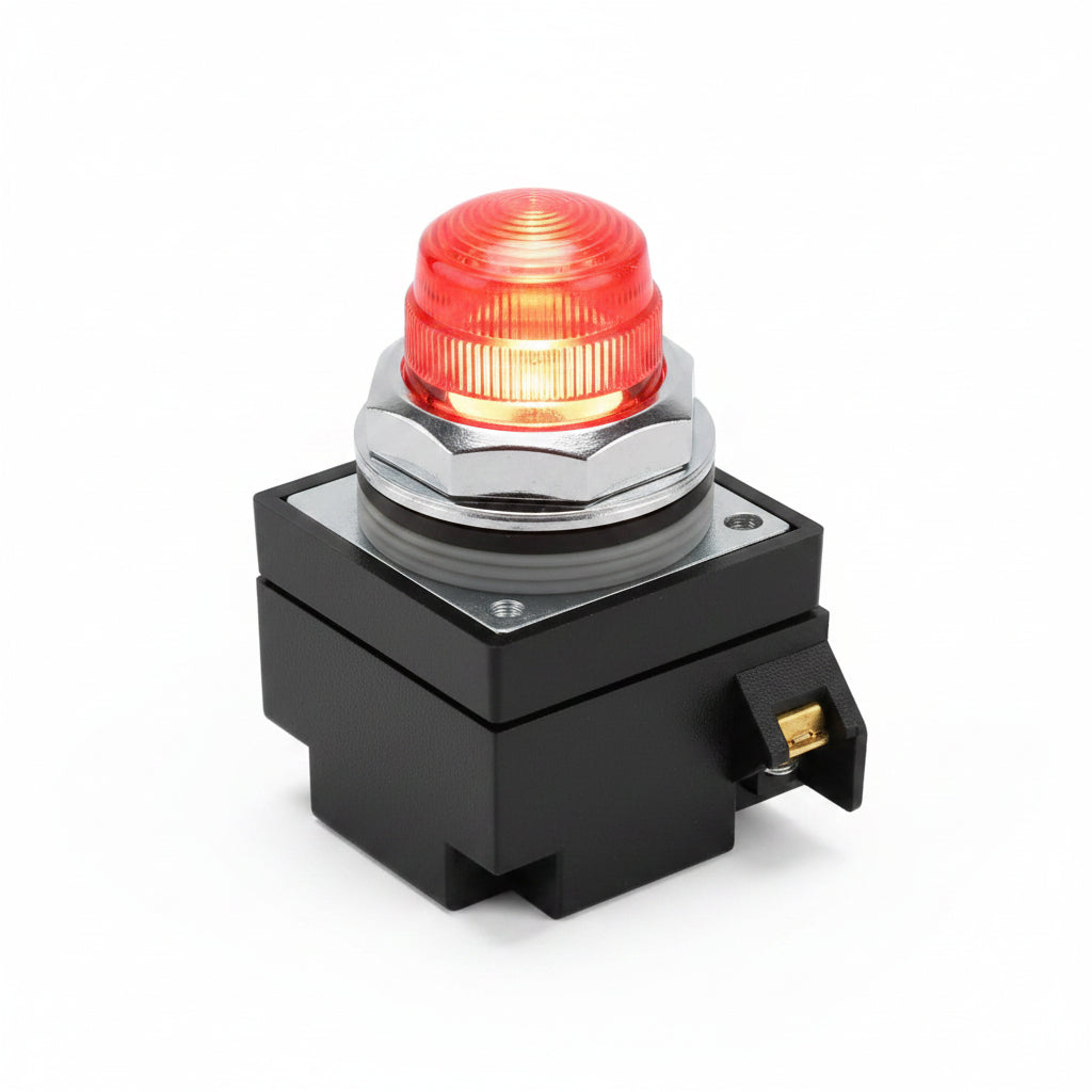 Botón Pulseador Iluminado GE CR104PXG48 24V AC/DC Industrial