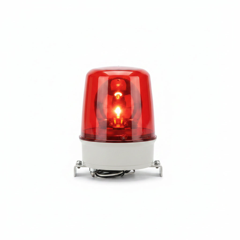 Luz de Advertencia Giratoria Roja 220V Industrial