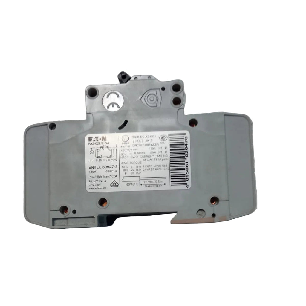Interruptor Miniatura Eaton FAZ-C20/2-NA 2 Polos 20A
