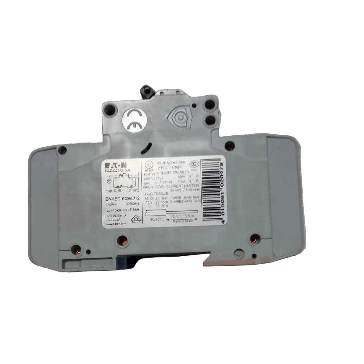 Interruptor Miniatura Eaton FAZ-C20/2-NA 2 Polos 20A