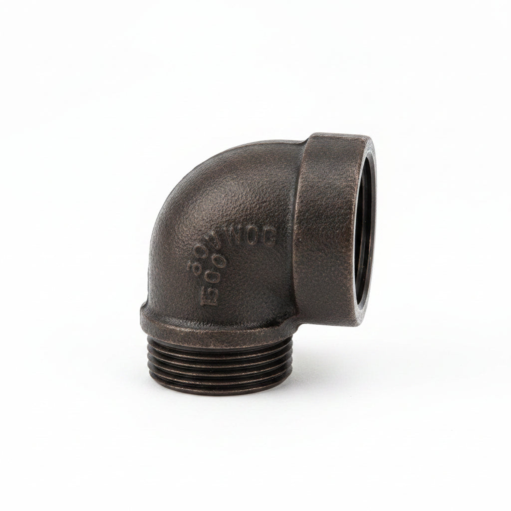 Codo 90° de Hierro Galvanizado 1 1/2" x 1"