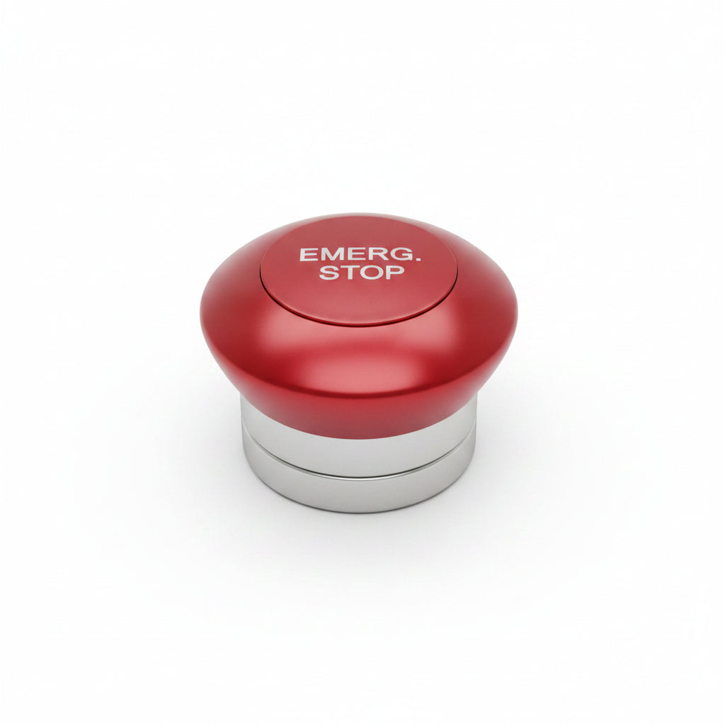 Actuador Paro de Emergencia E-Stop Botón Hongo Rojo 40mm — Montaje 22mm